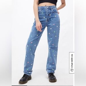 Pacsun Eco Flower Power Dad Jeans